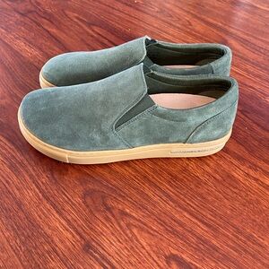 Birkenstock Green Suede Slip-On Flats